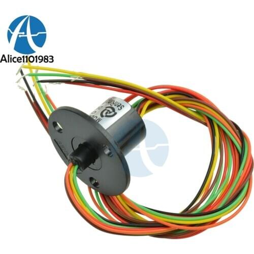 12.5mm 300Rpm 6 Wires CIRCUITSx2A Capsule Slip Ring AC 240V for Monitor Robotic