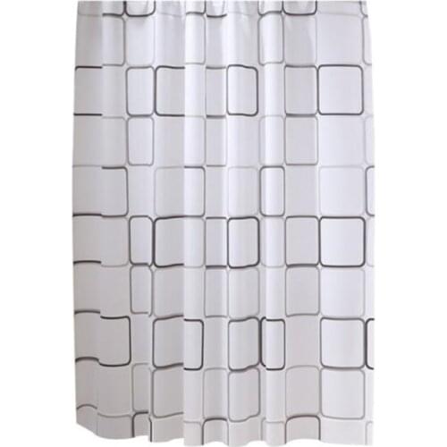 180(W)*220(H)cm Bathroom Waterproof Shower Curtain Retaining water curtain liner with hook