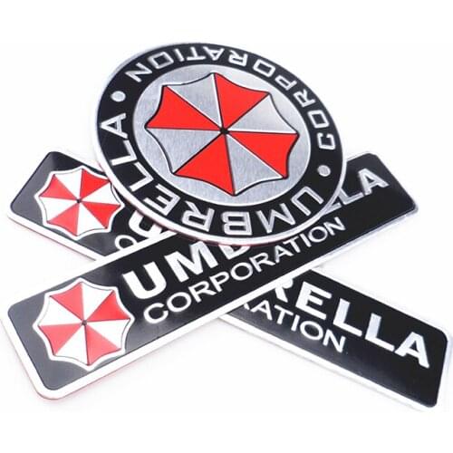 3D aluminum alloy biohazard umbrella car sticker FOR Chevrolet Cruze TRAX Aveo Lova Sail EPICA Captiva Malibu Volt Camaro Cobalt