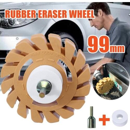 4 inch 100mm Universal Rubber Eraser Wheel For Remove Car Glue Adhesive Sticker Pinstripe Decal Graphic Auto Repair Paint Tool