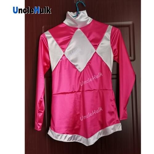 Mighty Morphin Rangers Pink Soldier Satin Fabric Tops and Trousers | UncleHulk