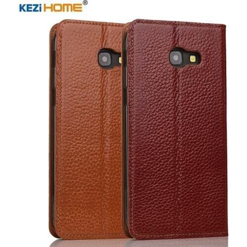 Case for Samsung Galaxy A5 2017 KEZiHOME Litchi Genuine Leather Flip Stand Leather Cover capa For Samsung A5 2017 Phone cases