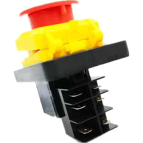 CK5-11 AC250V 6-Pin Start Stop No Volt Release Push Button Switch Common to woodshop and Metalwork Machines