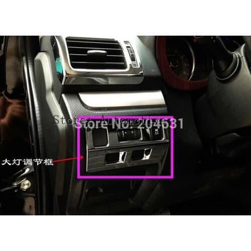 ABS chrome Headlight adjustment button decorative box for 2013 2014 2015 2016 2017 for Subaru Forester