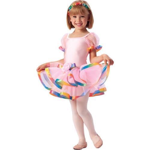 Girls Ballet Dance Dress Children Summer Stage Classical Ballet Tutu Suit Kids Dancing Performance Costumes Leotard Tutu D-0422