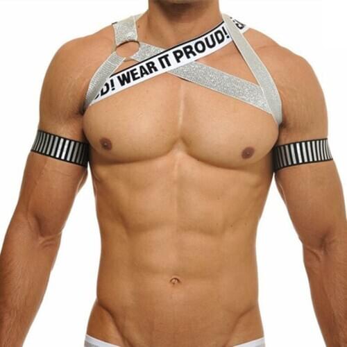 Exotic Tank Top Men Sexy Body Chest Harness Band Bondage Gay Night Lingerie Clubwear Strap Sex Male Exotic Costumes Accessories