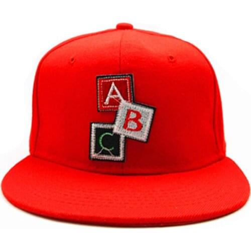 Abc Letter Embroidery Cotton Baseball Cap Hip-hop Cap Adjustable Snapback Hats for Men and Women 238