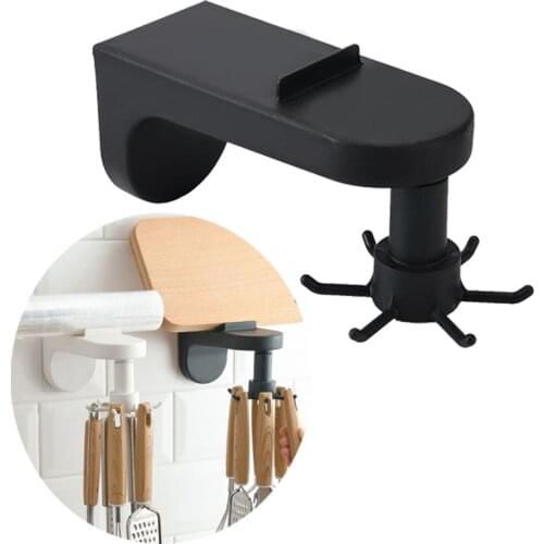 Kitchenware Storage Rack Free Punching Finishing Rack Retractable Kitchen Wall Rack Spatula Spoon Hooks Storage Holder