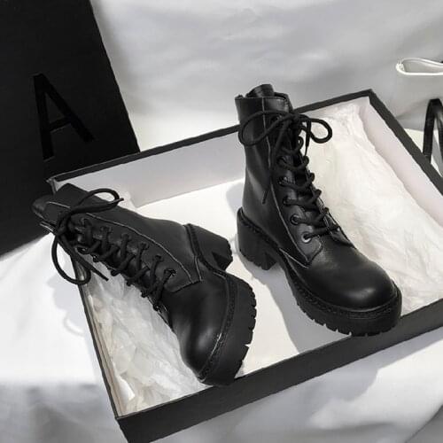 For Short tube Martin boots women handsome motorcycle boots casual fashion snow boots autumn and winter new trend boots