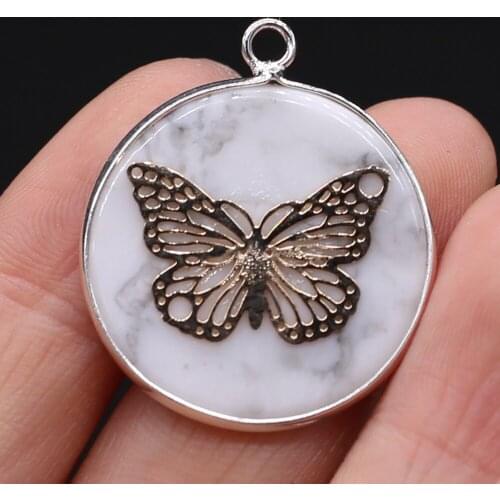 Hot Sale Natural Stone Pendant White Turquoise Small Pendant For Jewelry Making DIY Necklace Bracelet Earrings Accessory