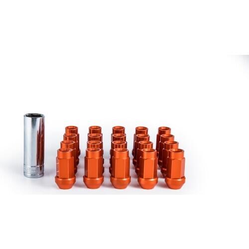 M12 * 1.5 / 1.25 M14 * 1.5 Length 50mm Cold Forged 7075-T6 Aluminum End. Wheel Lug Nut for Racing Car