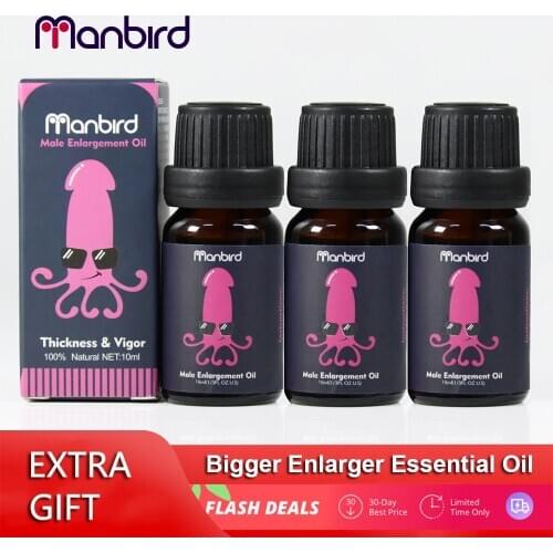 Manbird Penis Thickening Growth Man Massage Oil Cock Erection Enhance Men Health Care Dick Growth Bigger Enlarger Essential Oil