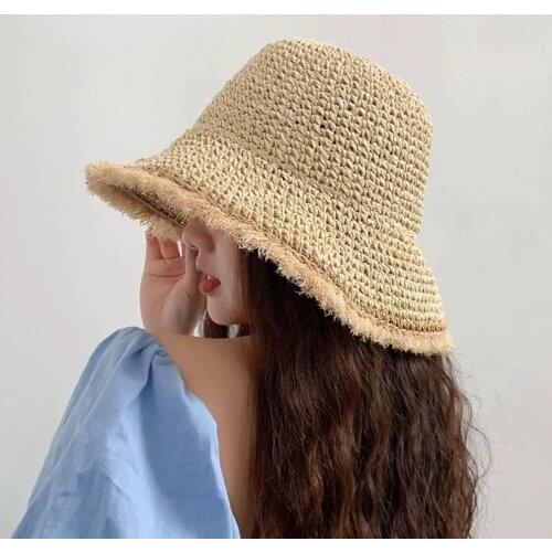 Fashion New Products Ladies Straw Hat Anti-UV Sun Visor Beach Hat Ladies Sun Visor Foldable Ladies Summer Sun Hat