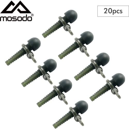 Mosodo 20pairs Safety Sleeves Carp Fishing Terminal Rigs Run Rings Lead Clips Fishing Tackle Fishing Accessories