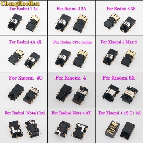 ChengHaoRan Earphone Headphone Audio Jack connector for Xiaomi 3 4 4C 5X for Redmi note/1/2/3/4X 1S 2 2A 3 3S 4A 4X 4PRO Prime