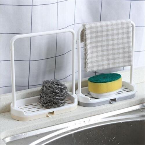 2019 Towel Sponge Storage Rack New Hanging Bathroom Kitchen Utensil Box Hot Rag Storage Rack Broom Hanger Rack bathroom Kitchen