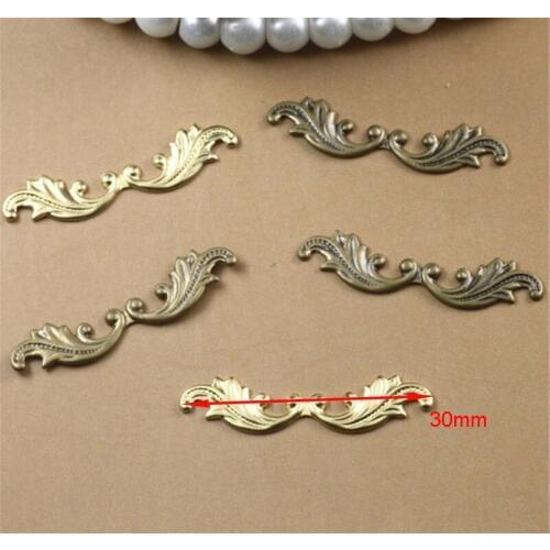 Wholesale 100Pcs 30MM 4 Colors angle wig Filigree Flower Charms DIY Jewelry finding making copper Materials European Charms