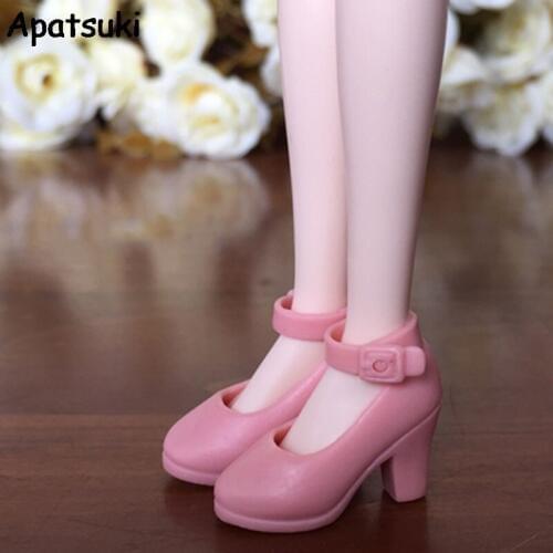 Pink Fashion High Heel Shoes For Blythe 1/6 Dolls Shoes For Licca Doll Mini Shoes For Momoko 1/6 BJD Doll Accessories