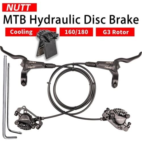 NUTT MTB Bike Oil Hydraulic Heat dissipation Disc Brake Pad 140 160 180mm G3 Disk Rotor Front Rear Caliper Scooter Bicycle Parts