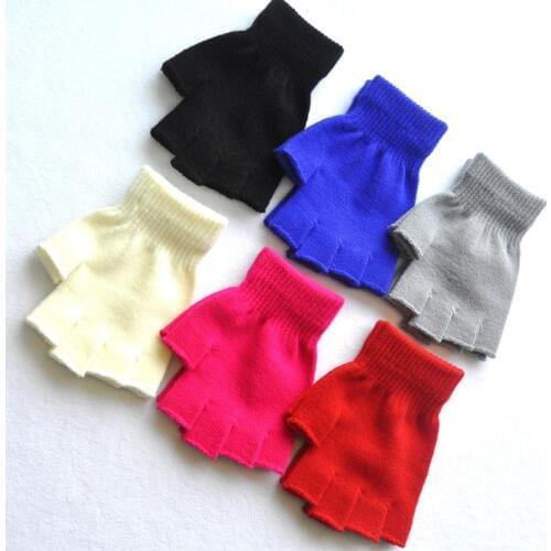 Womens and Mens Winter Gloves 2017 New Mittens Wool Knitted Full Fingers Glove Unisex Soft Warm Female Fingerless Gloves JS10