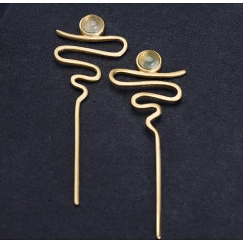 Volta Van Pendientes Plata Drop Earrings 925 Sterling Silver Prehnite 2021 Fine Jewelry Elegant Trendy Design Concise Earrings