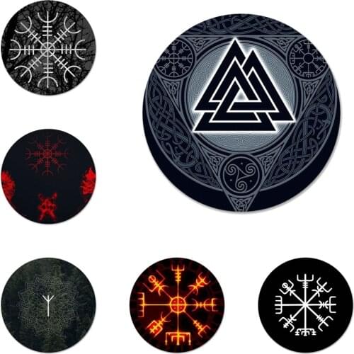 Viking Vegvisir Odin Nordic Badge Brooch Pin Accessories For Clothes Backpack Decoration gift 58mm