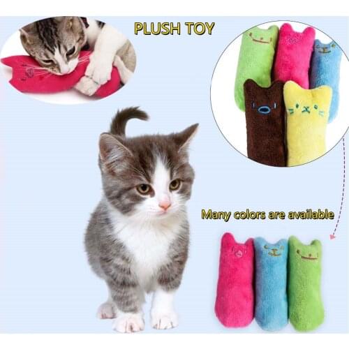 Teeth Grinding Catnip Toys Funny Interactive Plush Cat Toy Pet Kitten Chewing Vocal Toy Claws Thumb Bite Cat mint For Cats
