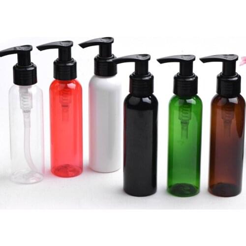 120ml Empty Dispenser Pump Colored Plastic Bottle 120cc Cosmetic Container With Lotion Pump For Shampoo Lotion Shampoo Bottle