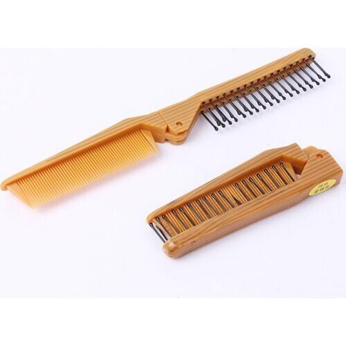 2Pcs Portable Mini Folding Comb Small Travel Hair brush comb