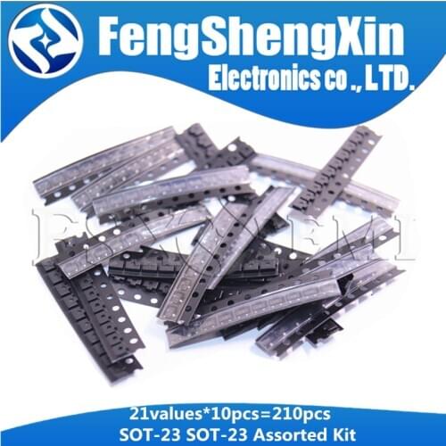 21values X10pcs=210pcs Small power triode SOT-23 Assorted Kit S9015 S9018 S8050 S8550 S9012 MMBT3904 2N2222 TL431 2N3906
