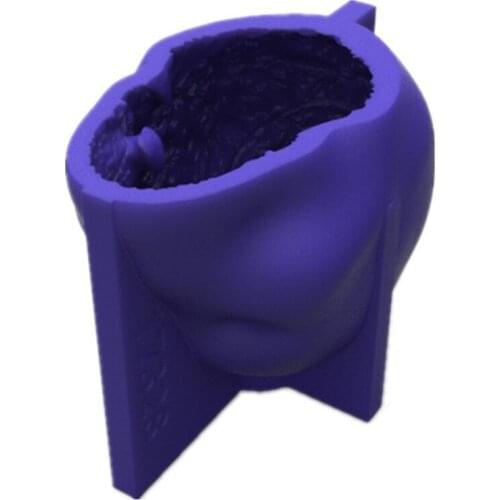 3D Skull Decorations Epoxy Resin Mold Ornaments Casting Silicone Mould DIY Crafts Plaster Candle Making Tool N2UE