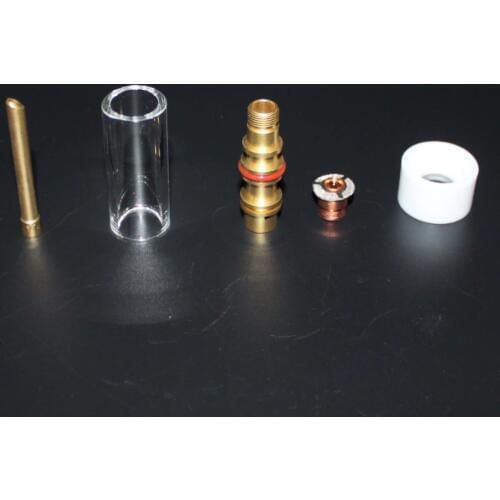 5PCS TIG Welding Torch Collet Gas Lens Long Glass Cup For WP SR 17 18 26