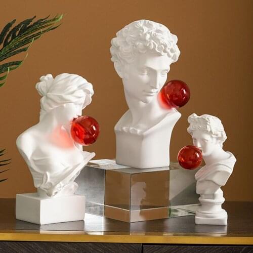 Home Decoration Accessories Resin David Statue Ornaments Abstract Modern Art Sculpture Crafts for Living Room Dining Table Decor