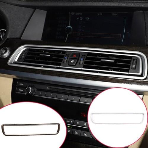 Car Central Control Trim For BMW 7 Series 2009-2014 ABS Accessories Central Control Air Outlet Frame Car Decoration