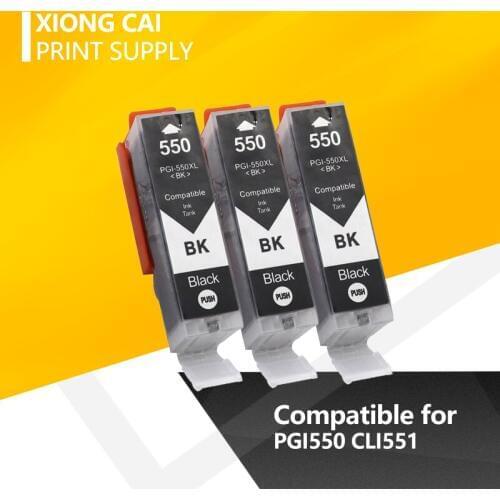 Black PGI-550 Ink Cartridges for Canon PGI 550 PGI550 PIXMA IP7250 MG5450 MX925 MG5550 MG6450 MG5650 MG6650 IX6850 MX725 Printer