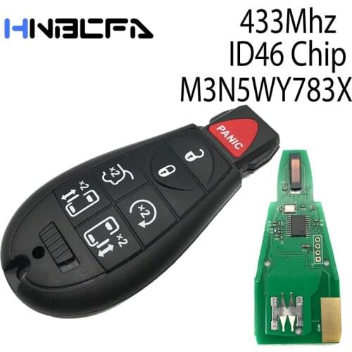 M3N5WY783X 433Mhz Chip Car remote Key Fob For Chrysler 300C Voyager 2008 2009 2010 Jeep Cherokee Dodge Caliber Journey 7 Buttons