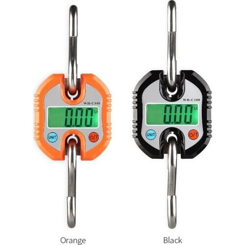 WeiHeng WH-C100 Mini Heavy Electronic Digital Stainless Steel Hook Scale Hanging Crane Scale LCD Loop Weight Balance 150kg