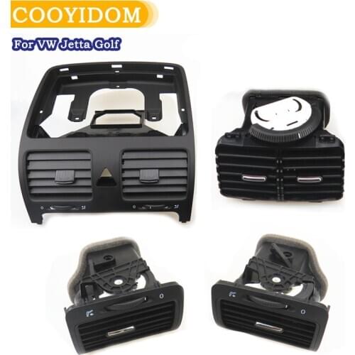 COOYIDOM Central Air Conditioning Outlet A / C Air Vent Kit Warning Switch For VW Jetta Golf 1KD 819 728 1KD 819 704 1K0 819 703