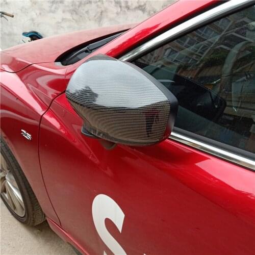 For MAZDA 3 Axela 2017 2018 2019 Car Rearview Mirror Covers Rearview Mirror Refiting Covers Mirror Shell Cover Horn Paste 2PCS