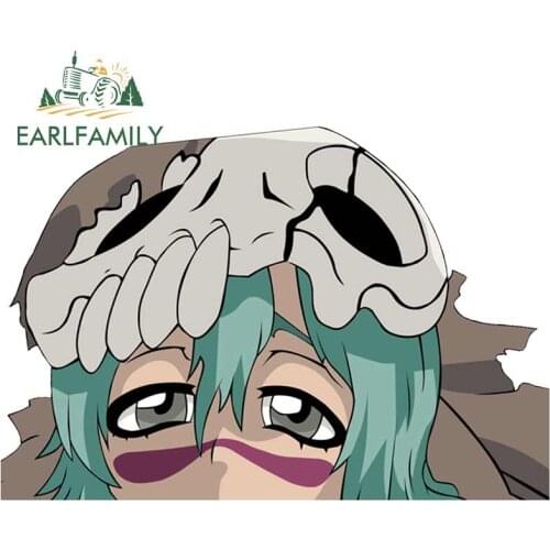 EARLFAMILY 13cm x 8.9cm for Design Bleach Skull Car Stickers Bumper Window Graffiti Sticker 3D Decal Suitable for VAN RV JDM