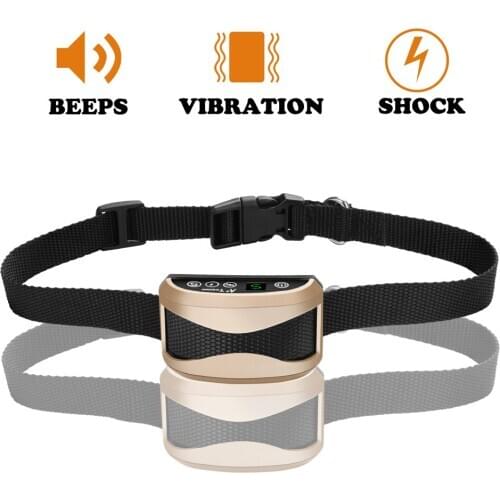 Pet Dog Anti Bark Electric Collars Rechargeable Training Collar for Small Large Dogs Anti Barking Vibration Control Pets Dogs