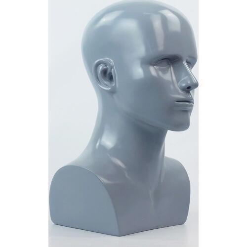 60 CM High Quality Fiberglass Plus Size Male Mannequin Dummy Head,Manikin Head For Helmet Sunglass VR Hat Display ,6 Colors