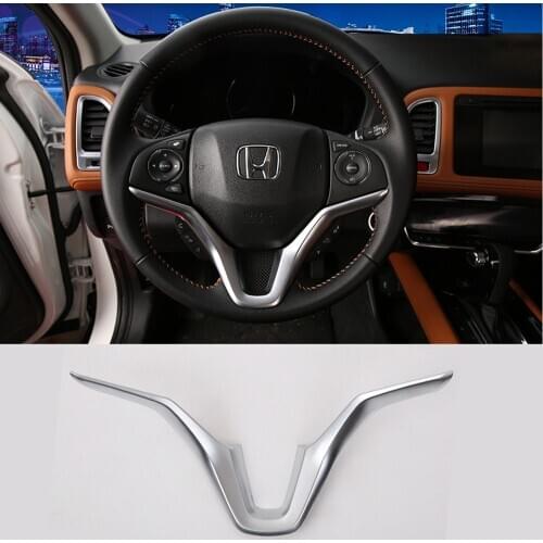 Fit For Honda Vezel HR-V HRV 2014 2015 2016 2017 2018 Chrome Steering Wheel Panel Cover Trim Badge Insert Molding