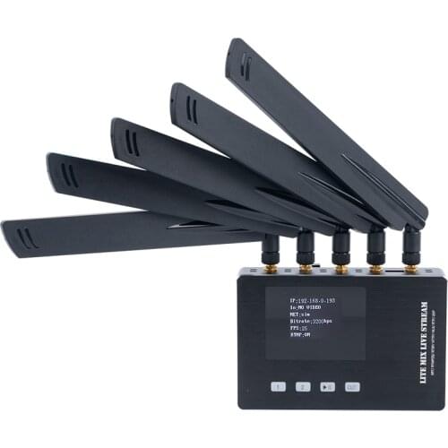 HWCODEC F2S5 5G WIFI Video Streaming Switcher 1080P HDMI Loop Out Encoder Mixer Support SRT RTMPS RTSP RTMP HTTP HLS UDP