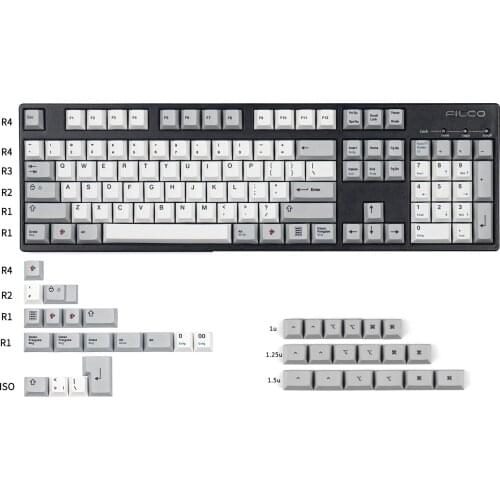 KBDfans Dye-Sub Cherry Profile PBT 121/139 Keycaps ISO layout For Mechanical Keyboard