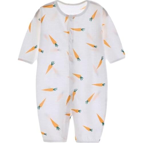 Baby Girls Boys Clothes Newborn Summer Thin Jumpsuit Infant Muslin Cotton Shorts Sleeve Romper 0-12 Month