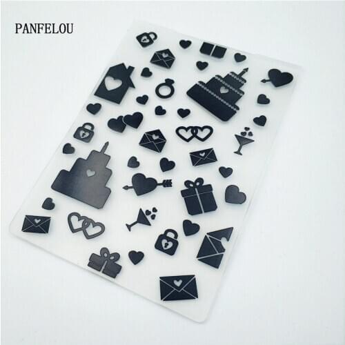 HOT plastic Gift box craft card making paper card album wedding decoration clip Embossing folders