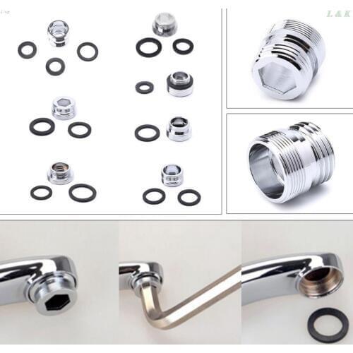Solid Metal Adaptor Outside Thread Water Saving Kitchen Faucet Tap Aerator Connector Kitchen Faucet Adapter Water Purifier