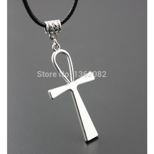 Fashion Men Womens Vintage Silver Egyptian Ankh Pendant Necklace Amulet Gift MN388