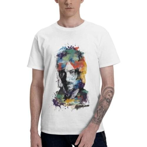 The Walking Dead Horror Film Movie T-shirt Men Fashion T Shirt Short Sleeve Colour Daryl Tshirt 100% Cotton Tee Tops Clothing